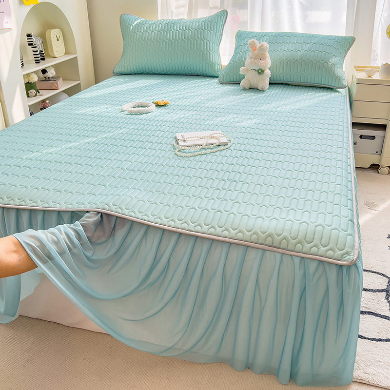 夏季爆款冰絲乳膠涼席三件套裝