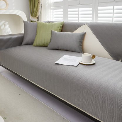 夏季防滑冰絲涼席全蓋沙發墊