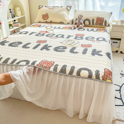 夏季爆款冰絲乳膠涼席三件套裝