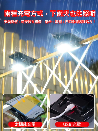 太陽能戶外夾子燈