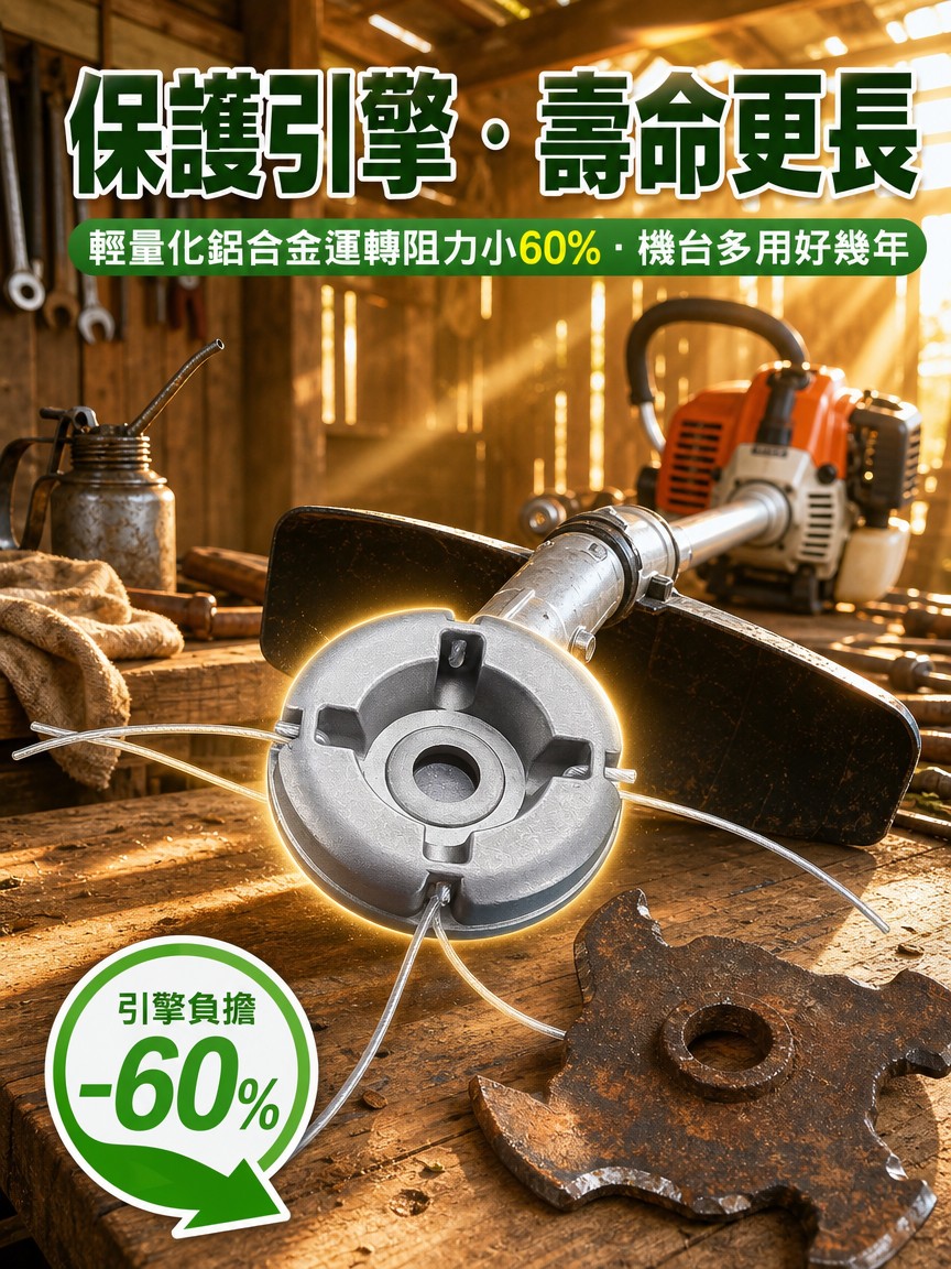 新款鋁合金割草機打草頭