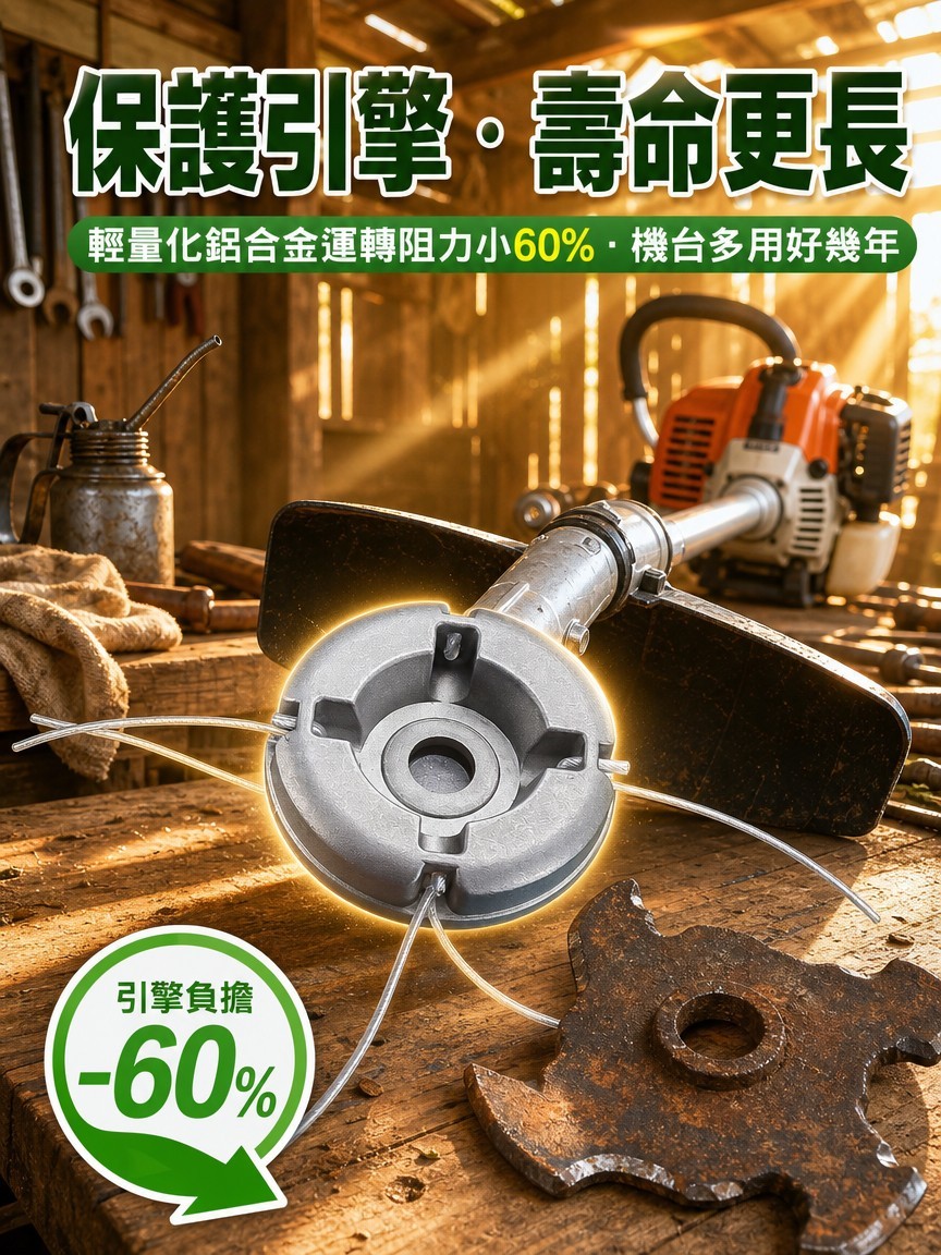 新款鋁合金割草機打草頭