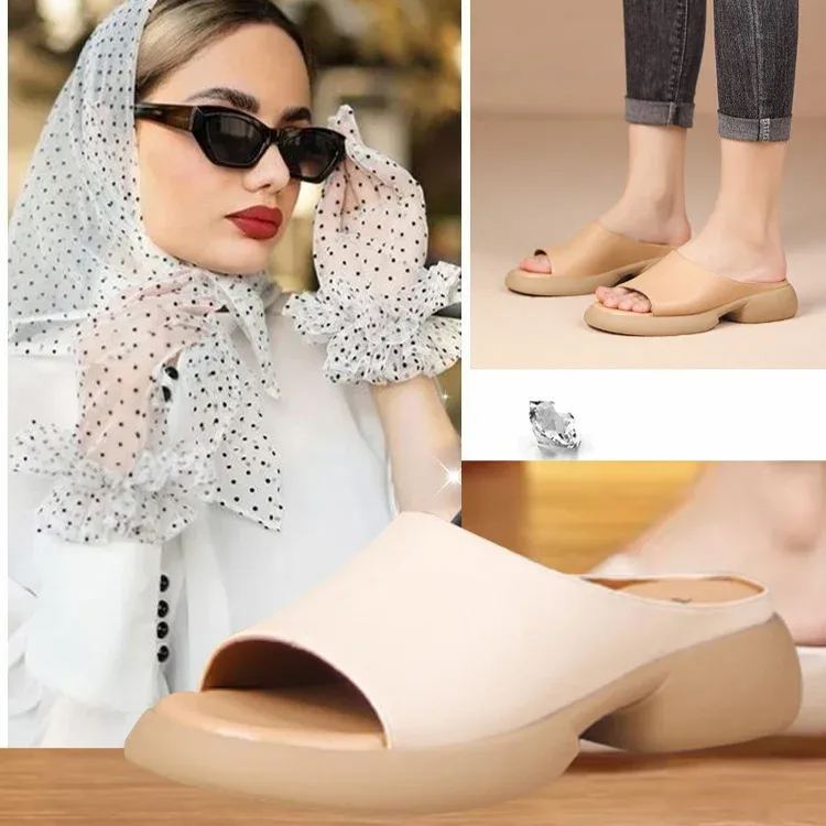 超好走足弓復古軟底休閒拖鞋