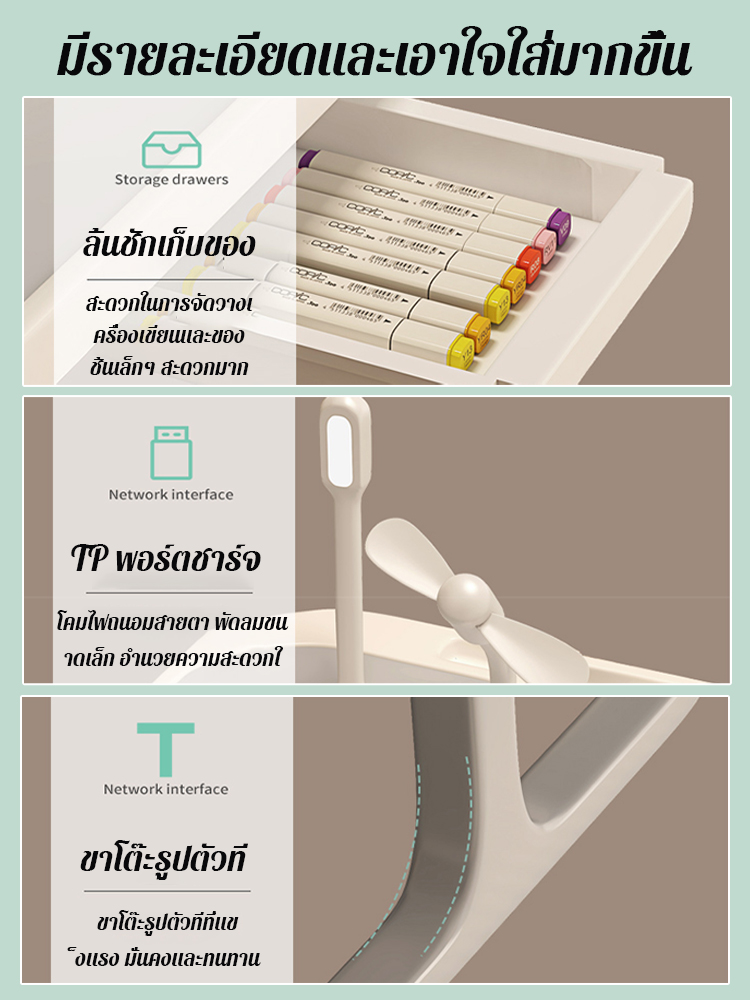 【โคมไฟตั้งโต๊ะแบบชาร์จได้】อัพเกรดใหม่ โคมไฟพับได้อเนกประสงค์