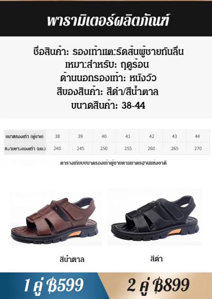 รองเท้าแตะรัดส้นผู้ชายกันลื่น