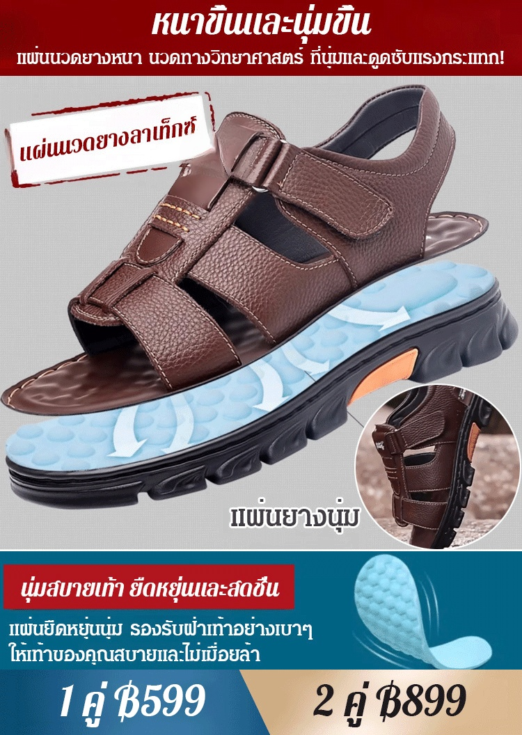 รองเท้าแตะรัดส้นผู้ชายกันลื่น