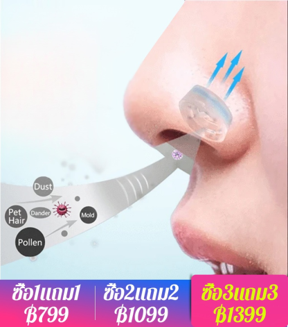 แผ่นกรองฝุ่นติดตั้งอยู่ที่จมูก