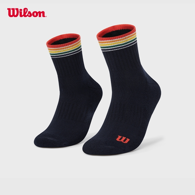 Wilson Unisex Quarter Top Stripe Logo Sock