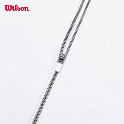 Wilson Men Courtstar Jacquard Tennis Jacket Brushed Inner Stand Collar Zip Windproof WN00114