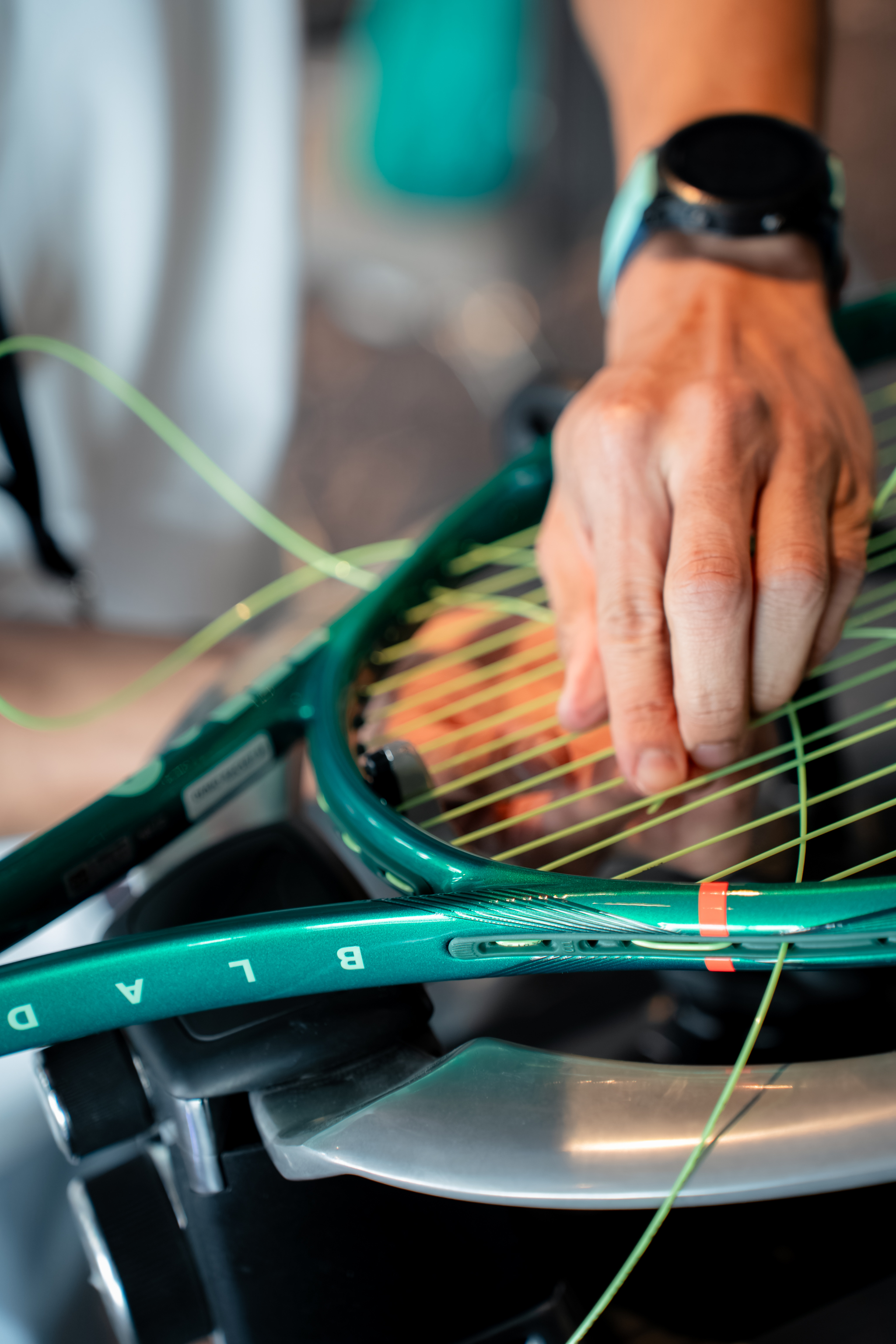 Image placeholder — add your Wilson stringing image