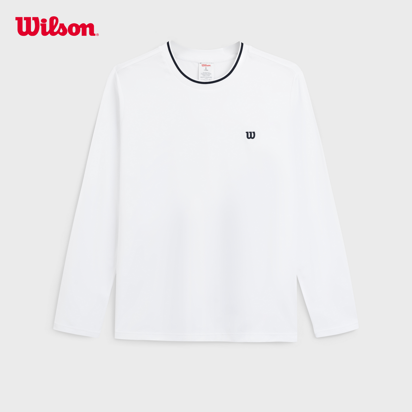 Wilson Men Timeless Long Sleeve Tennis Tee Classic Navy/Bright