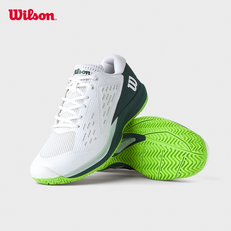 WILSON RUSH PRO ACE Men's Tennis Shoe (White/Ponderosa/Jasmine Green) - WRS331900