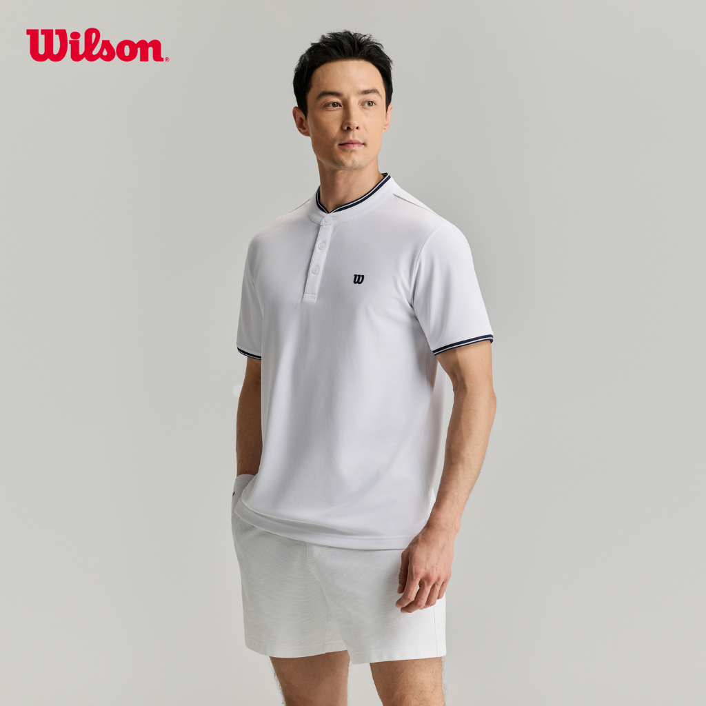 Wilson Men's Henley Collar Polo Bright