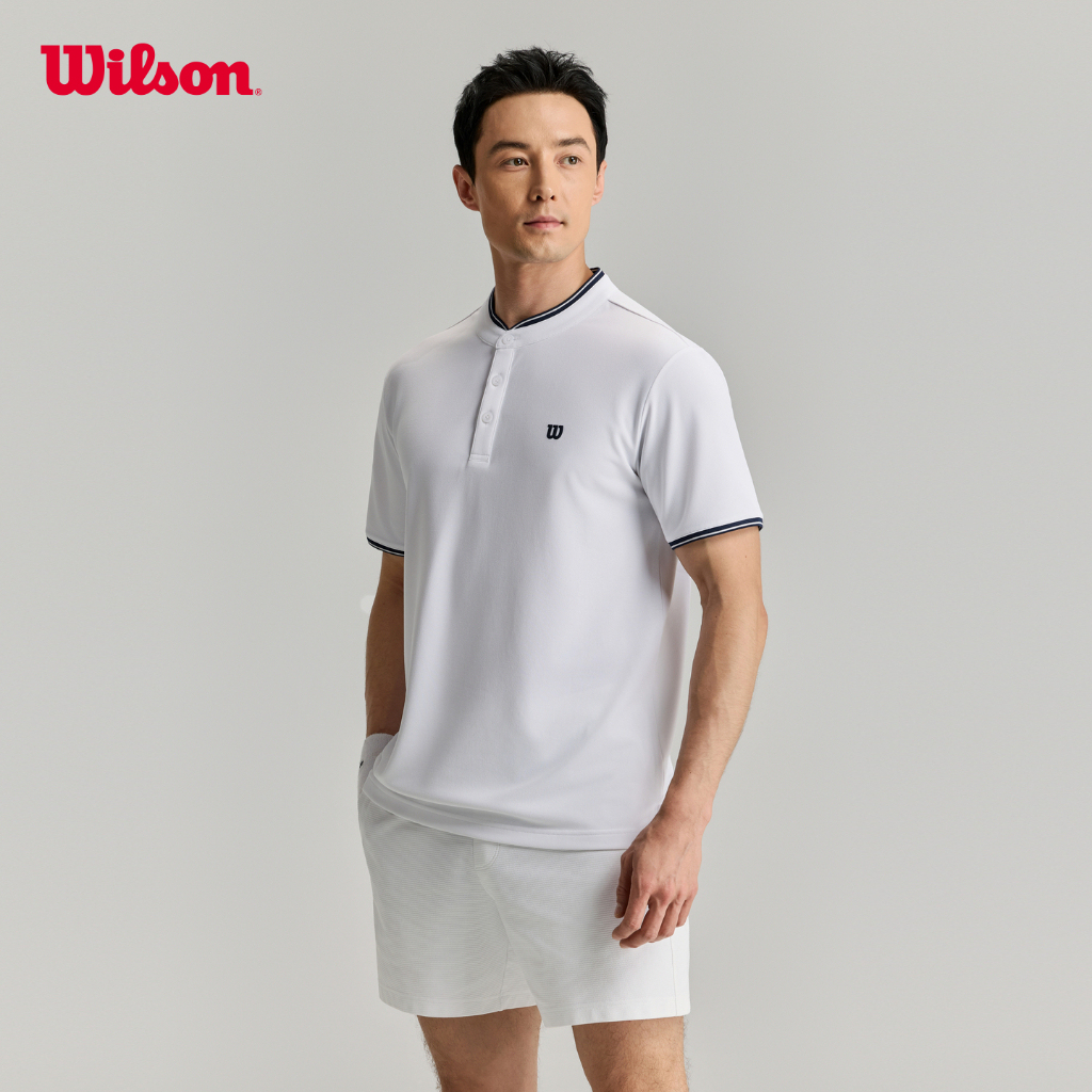 Wilson Men's Henley Collar Polo Bright