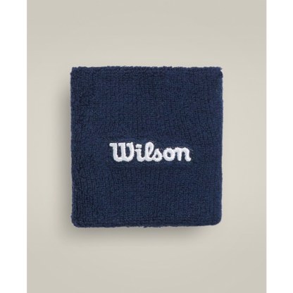 Wilson Unisex Terry Logo Wristbands Classic Navy