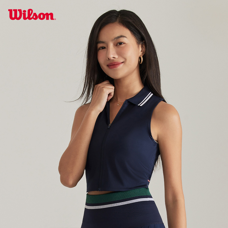 WILSON Women Riverside Cropped Sleeveless Polo (2 Colour Variations) - WW00207411