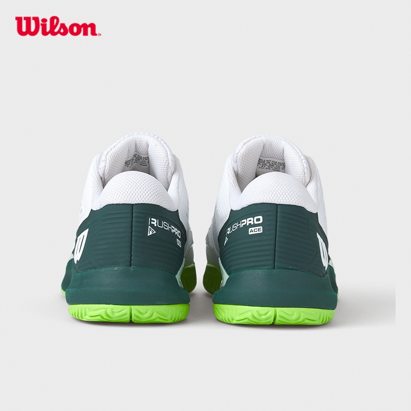WILSON RUSH PRO ACE Men's Tennis Shoe (White/Ponderosa/Jasmine Green) - WRS331900