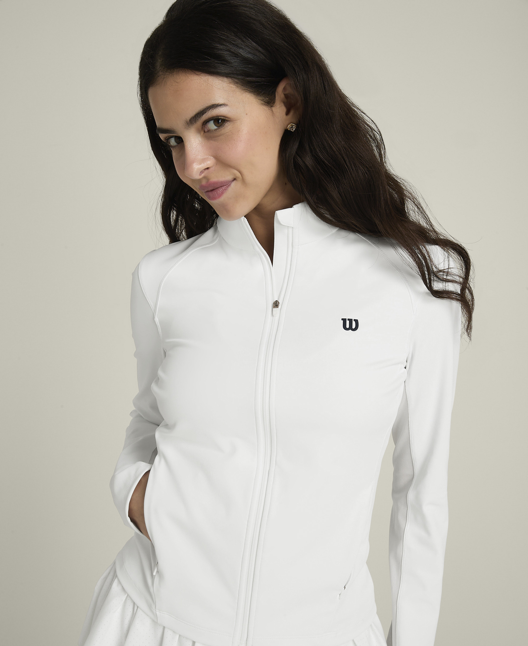 W FOREHAND FULL ZIP JACKET BRIGHT WHT