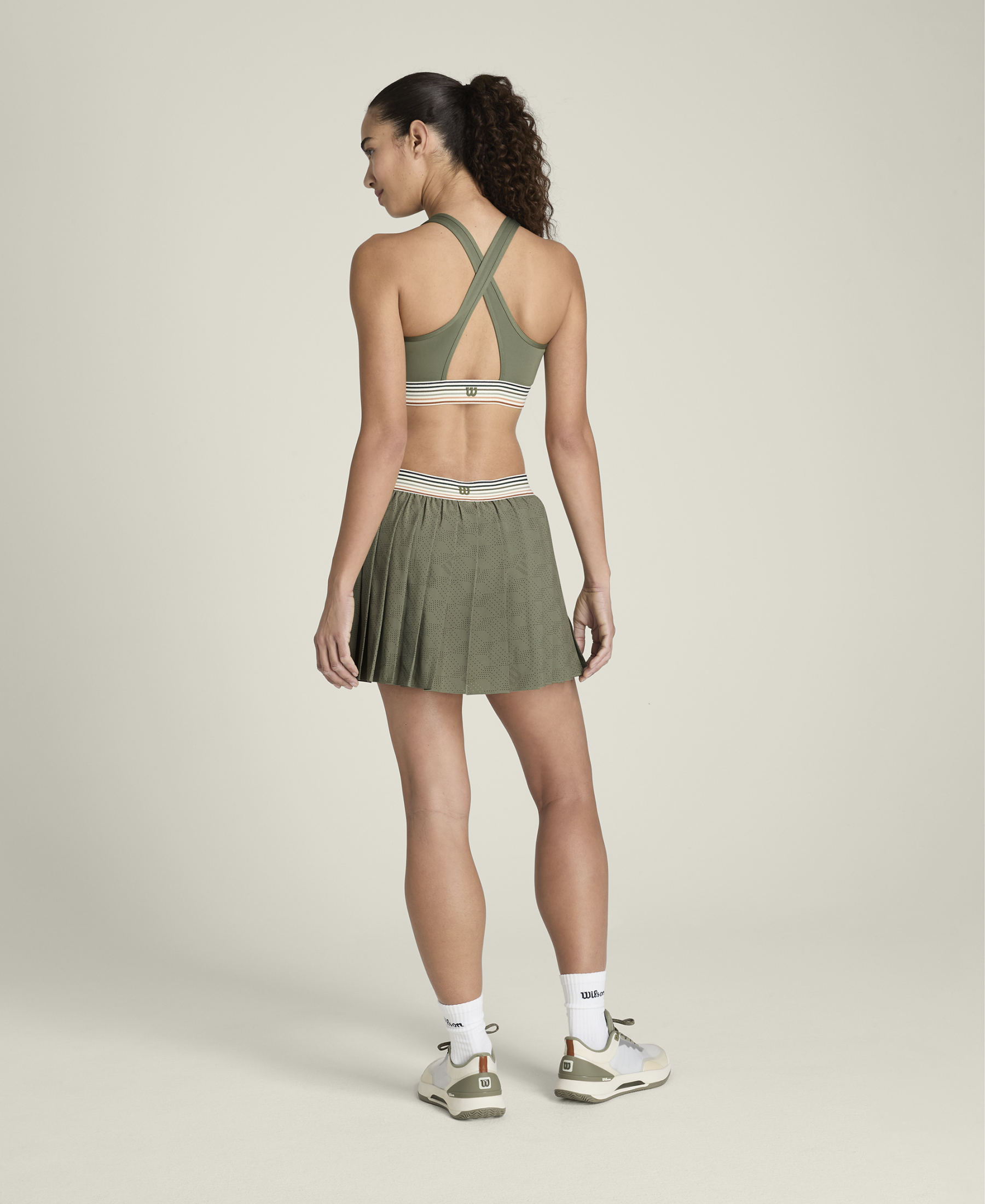 W SPLIT PLEAT SKIRT LASERCUT