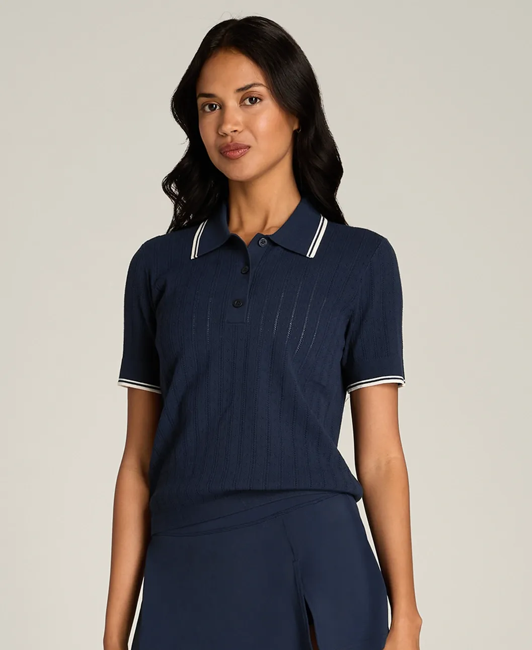 Wilson Addison Knit Polo Pointelle
