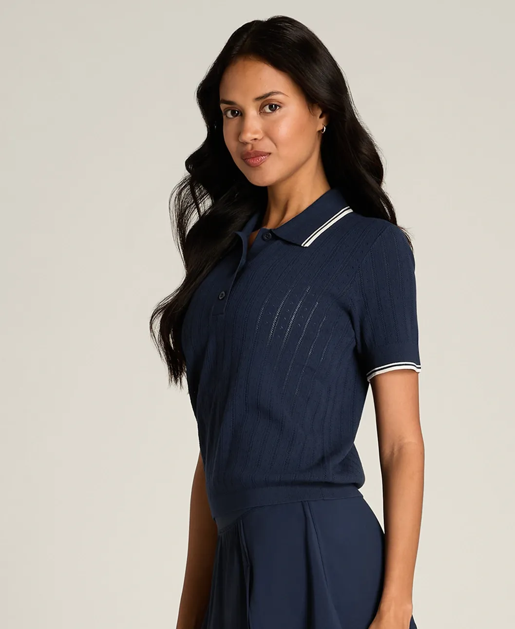 Wilson Addison Knit Polo Pointelle