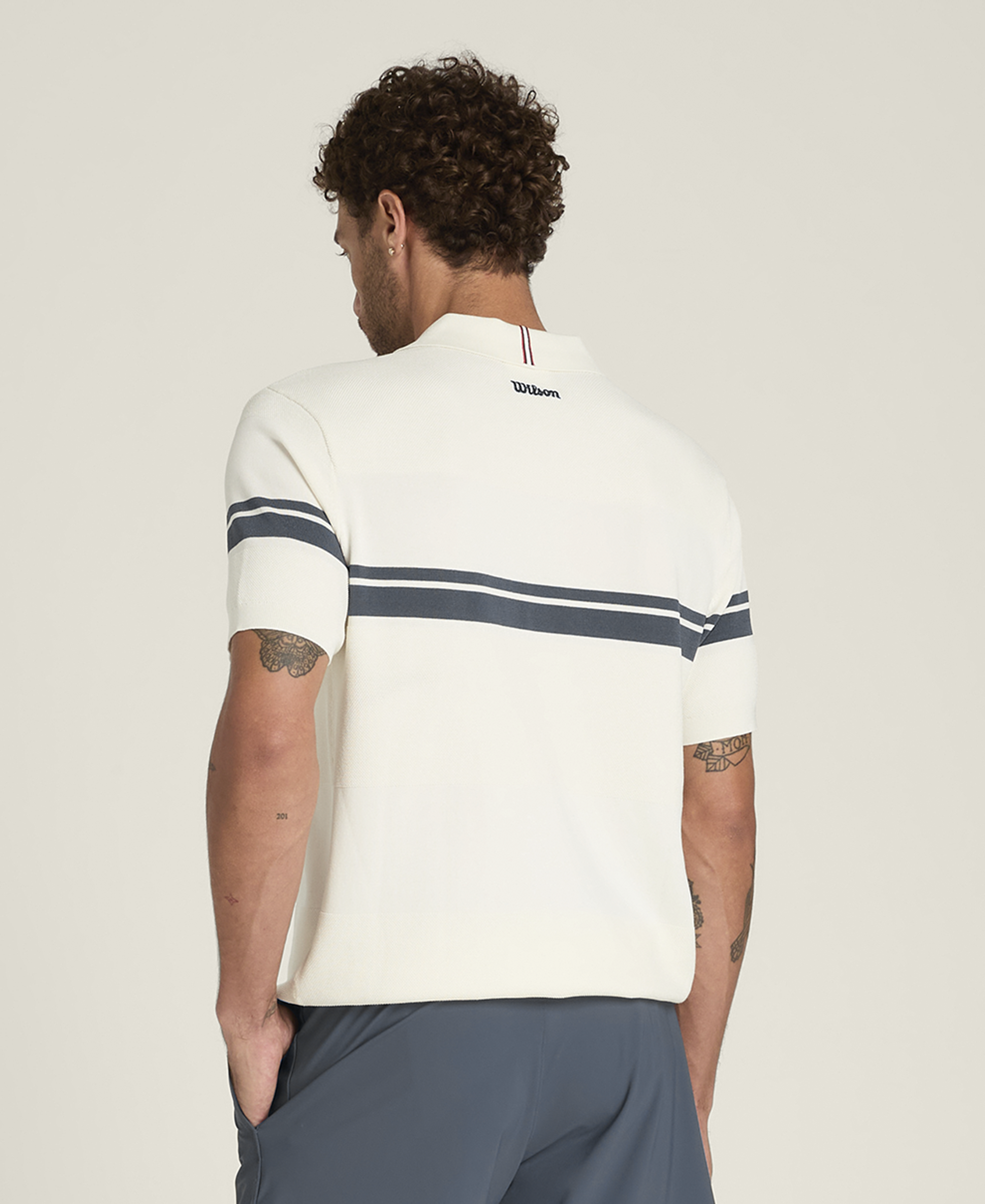 Wilson Courtside Knit Stripe Polo