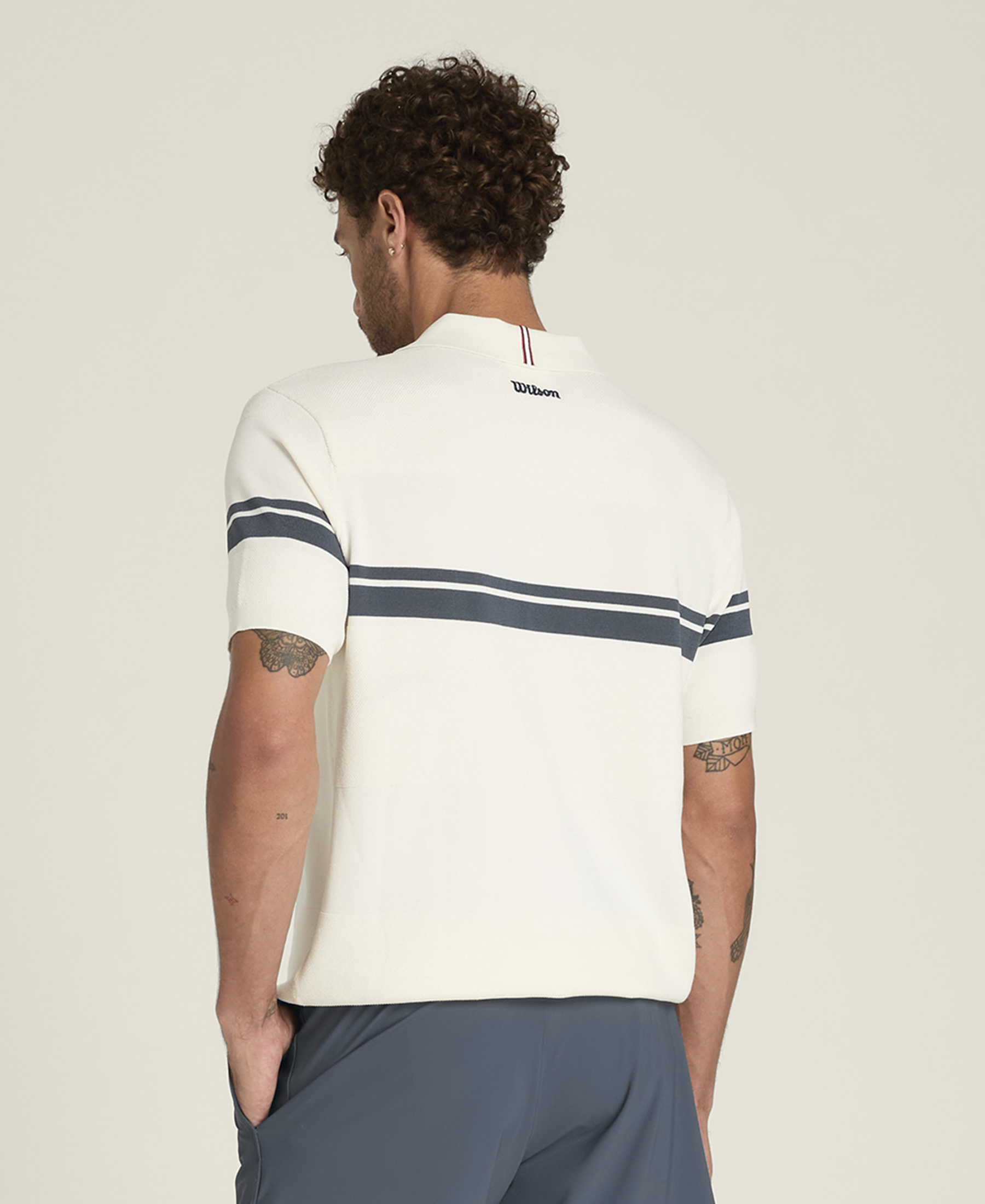 Wilson Courtside Knit Stripe Polo