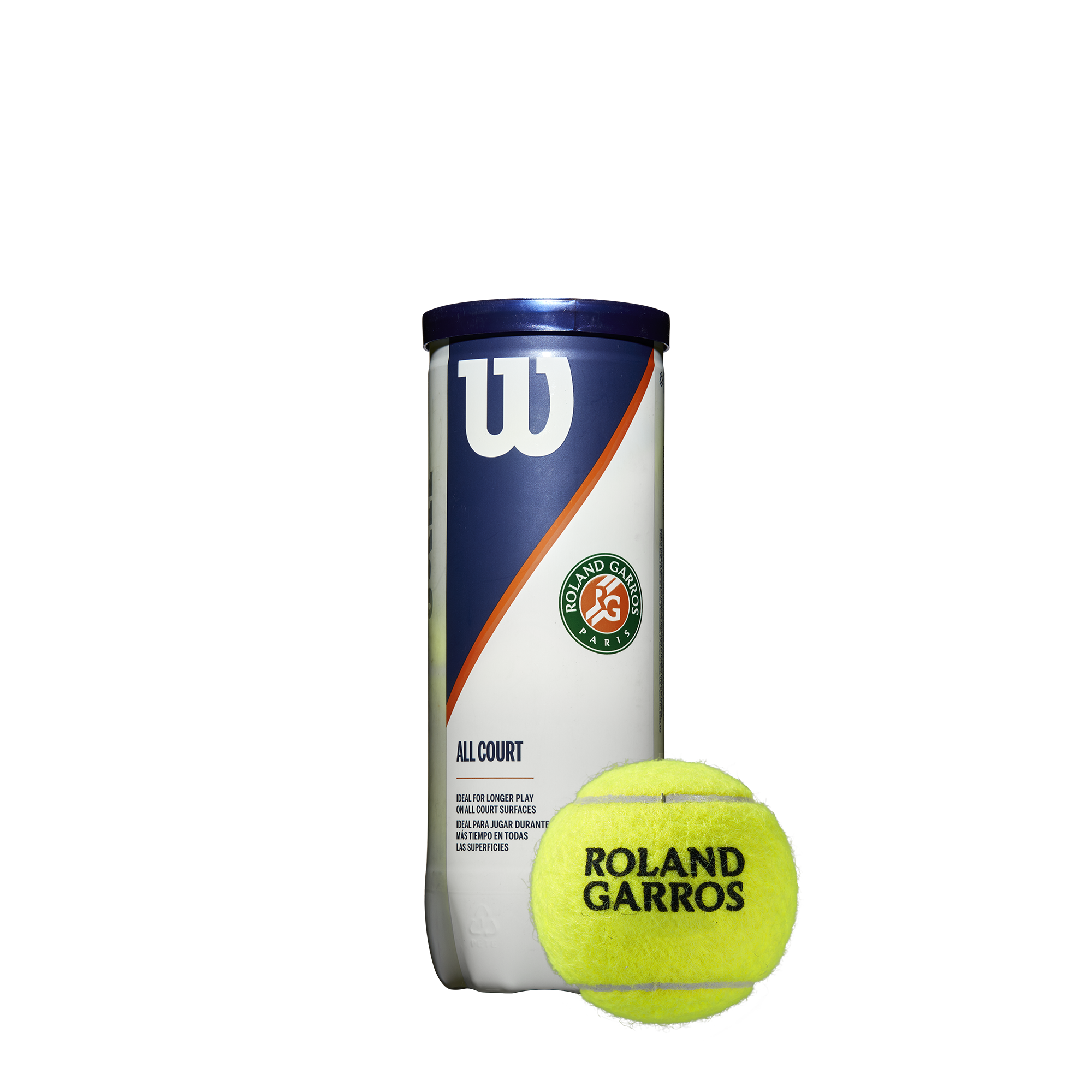 Roland Garros All Court Tennis Balls 3 Ball Can (4 Pack)