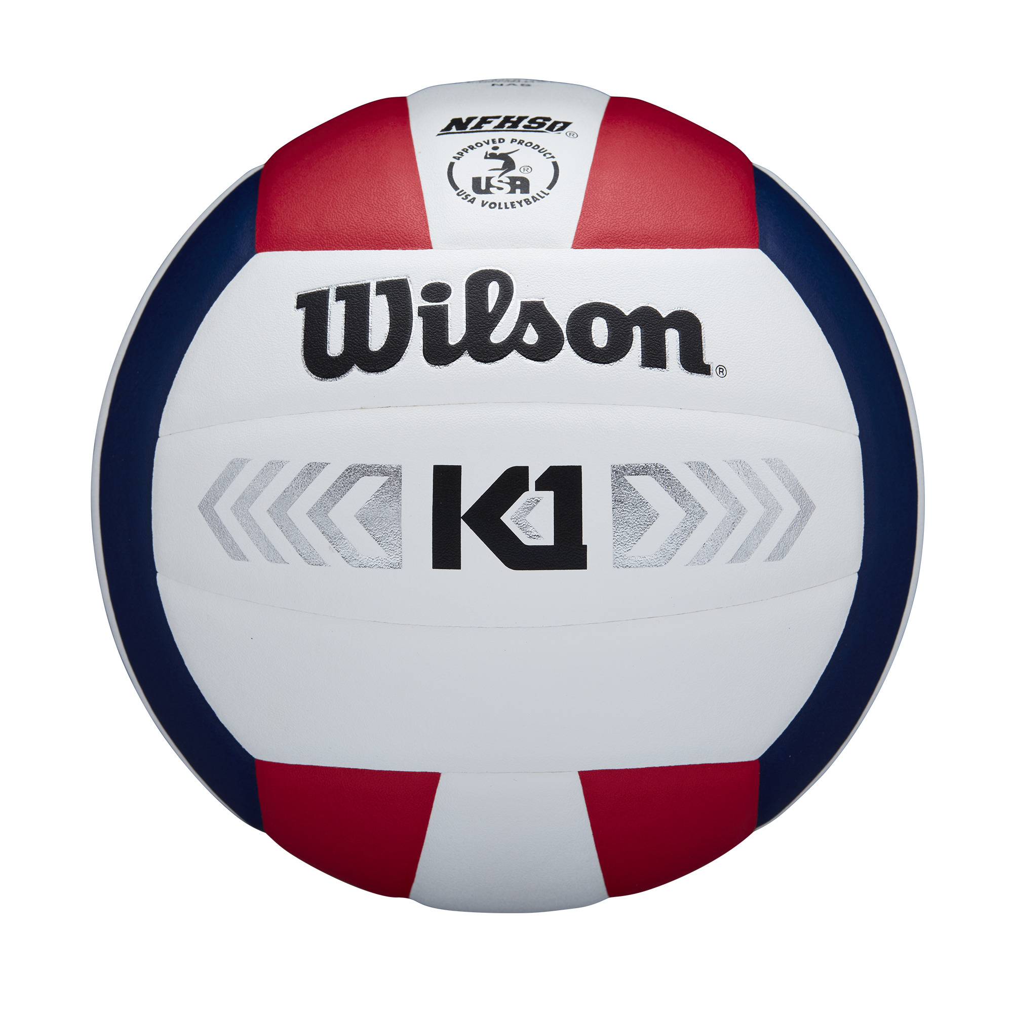 K1 Silver Indoor Volleyball - Red/White/Navy