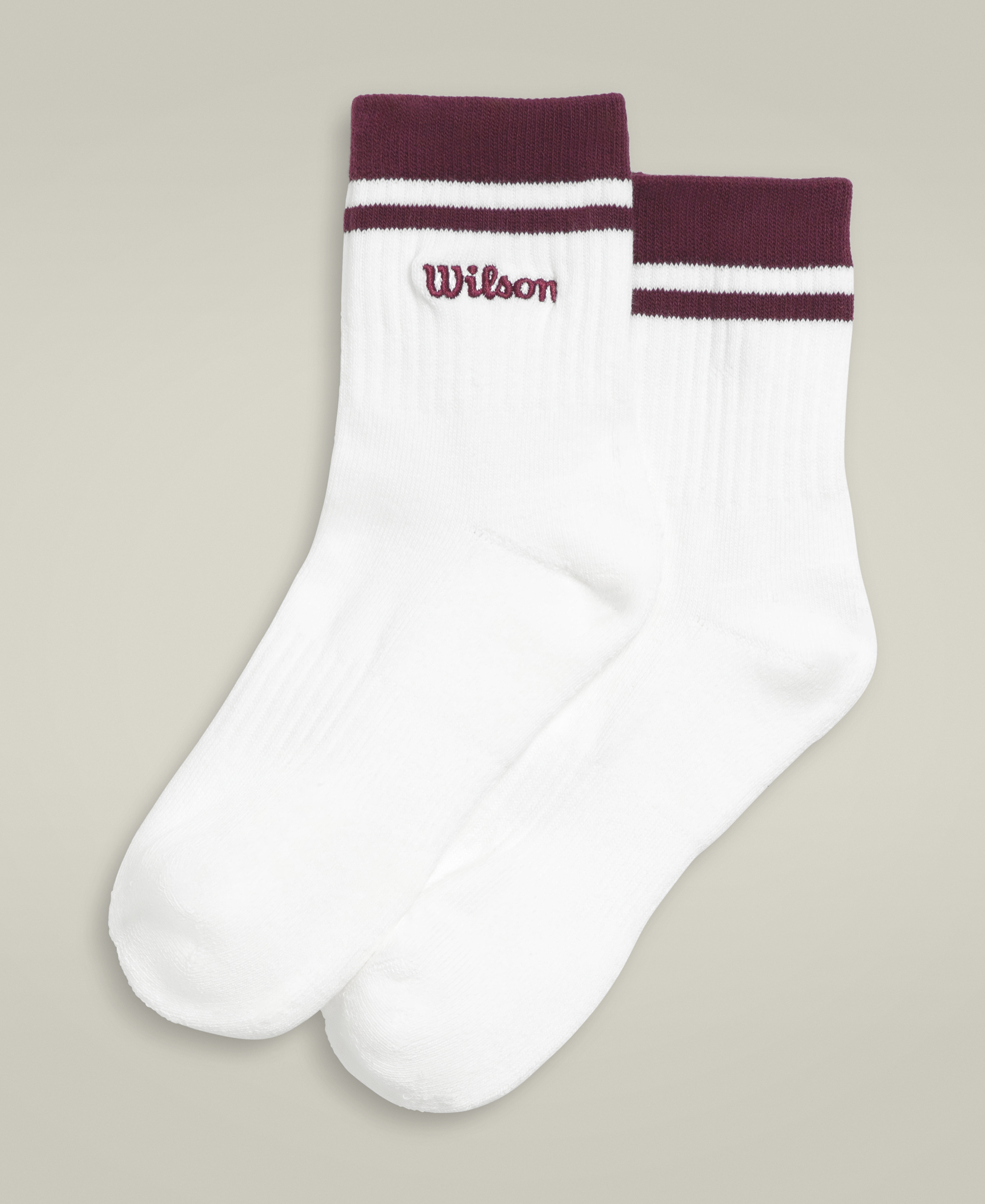 Wilson Unisex Quarter Top Stripe Logo Socks
