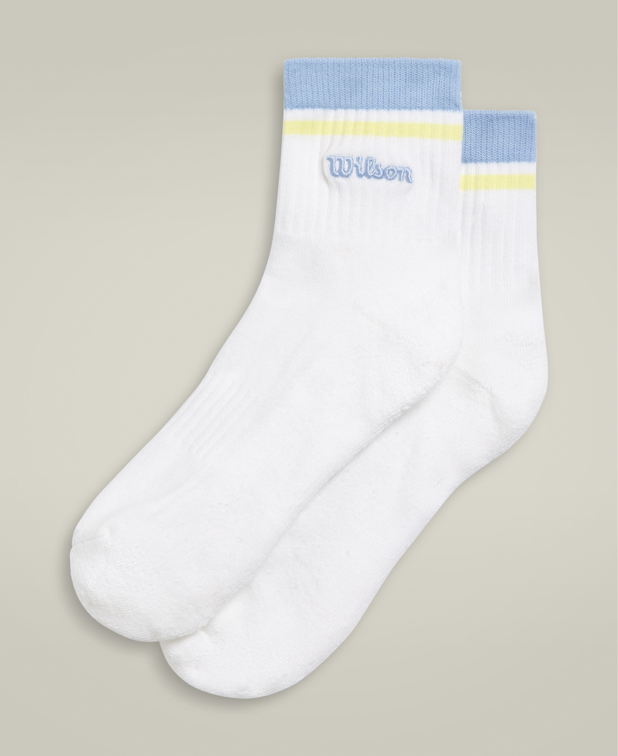 Wilson Unisex Quarter Top Stripe Logo Socks