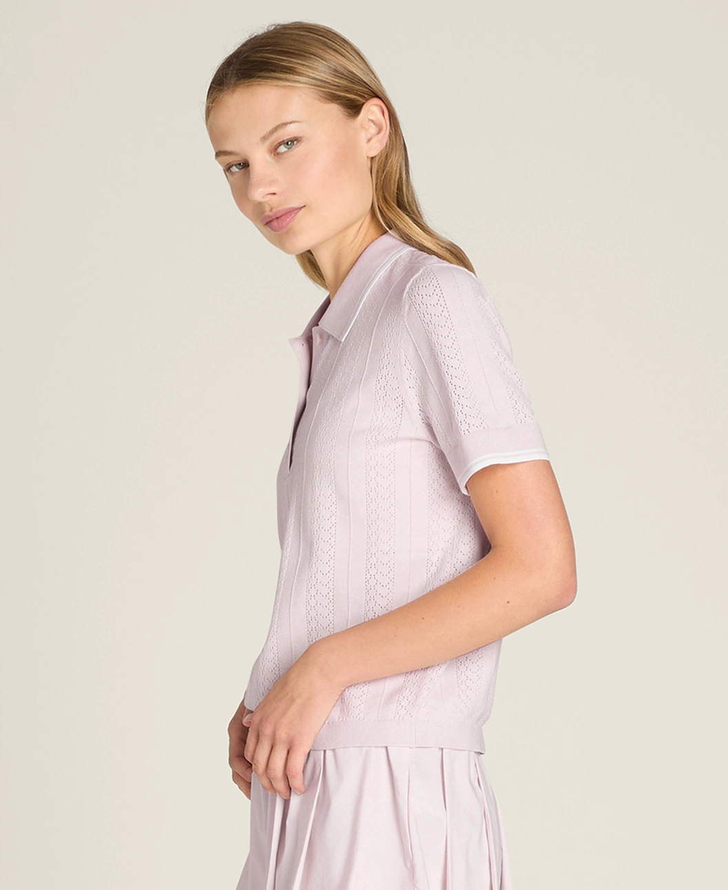 Wilson Addison Knit Pointelle Polo Shirt