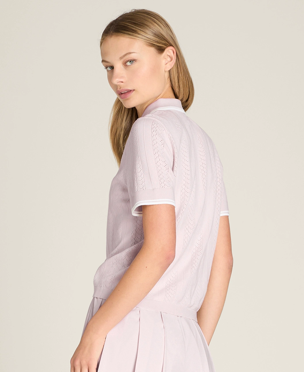 Wilson Addison Knit Pointelle Polo Shirt