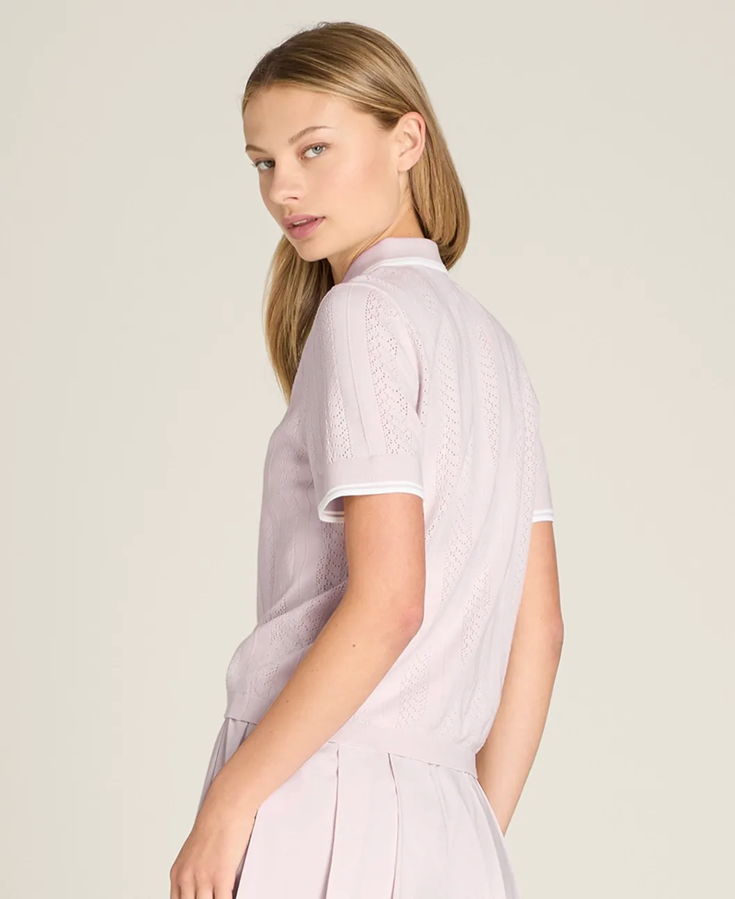 Wilson Addison Knit Pointelle Polo Shirt