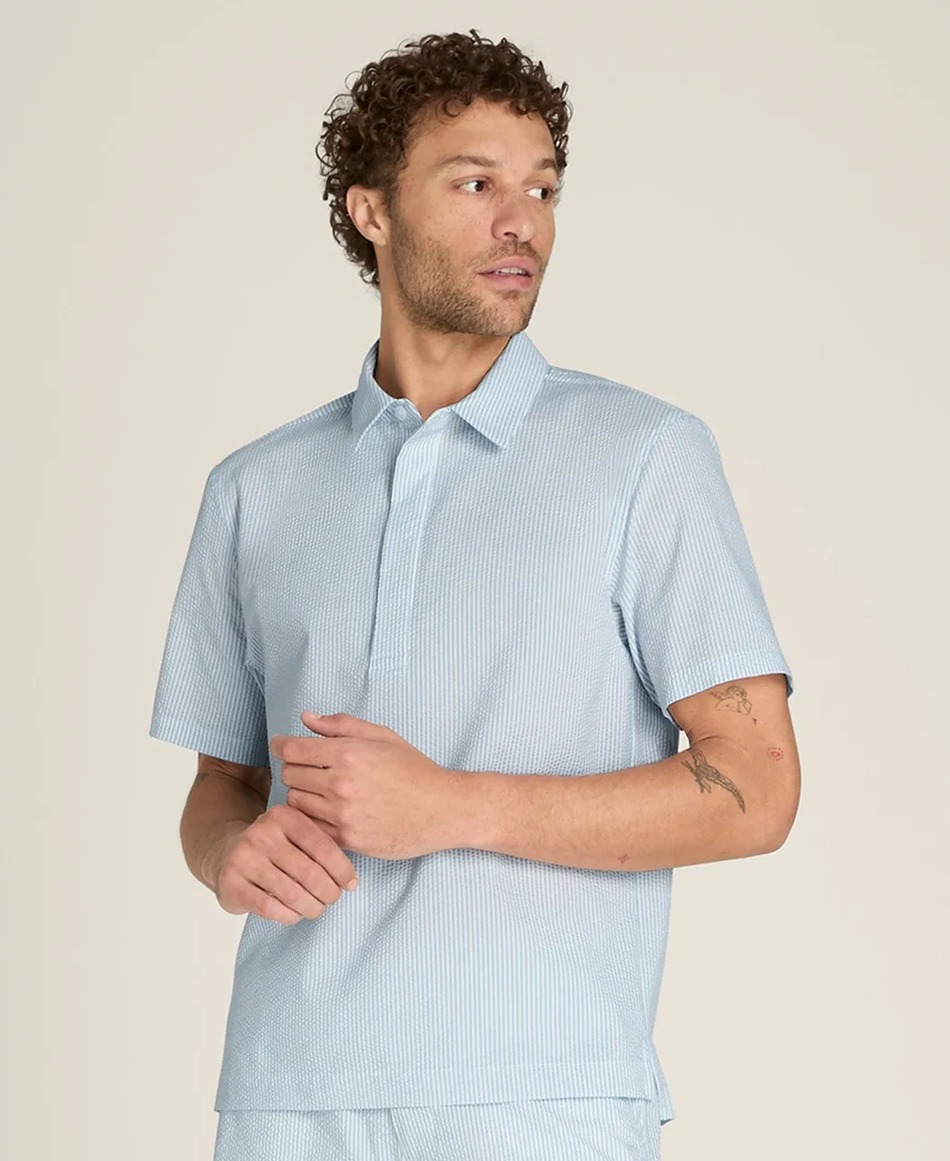Wilson Woven Popover Tech Seersucker