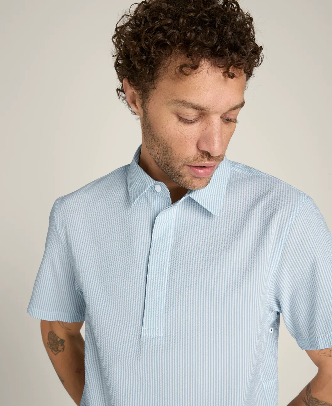 Wilson Woven Popover Tech Seersucker