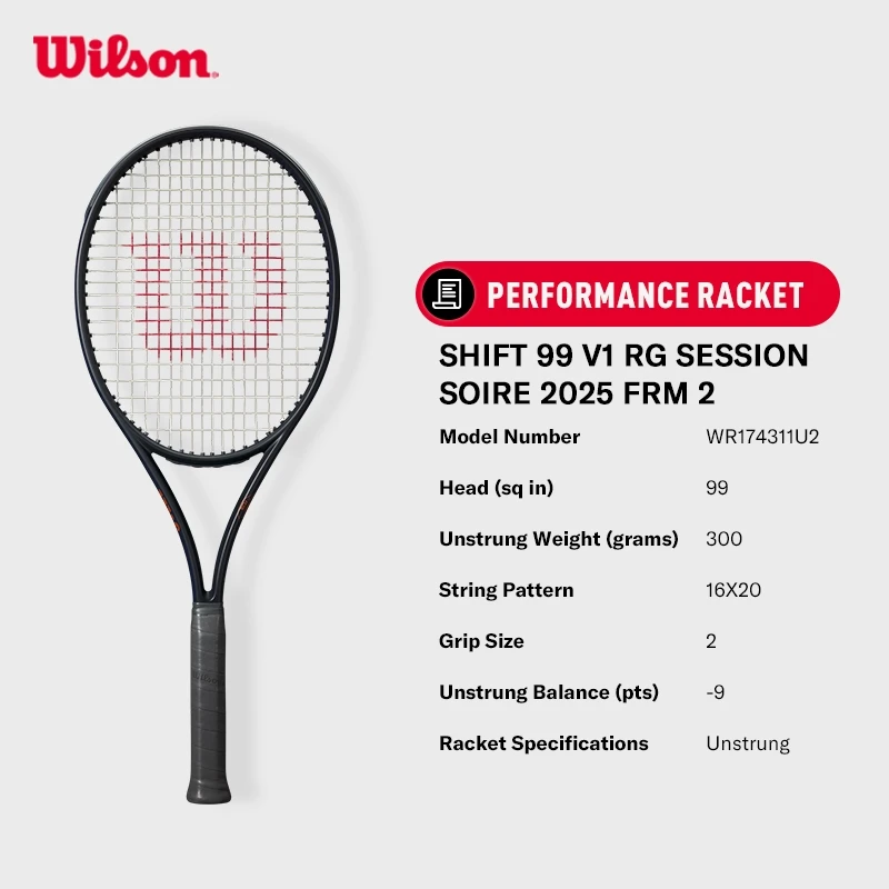 Wilson Shift 99 V1 Roland Garros Session Soire 2025 Tennis Racket (Unstrung)