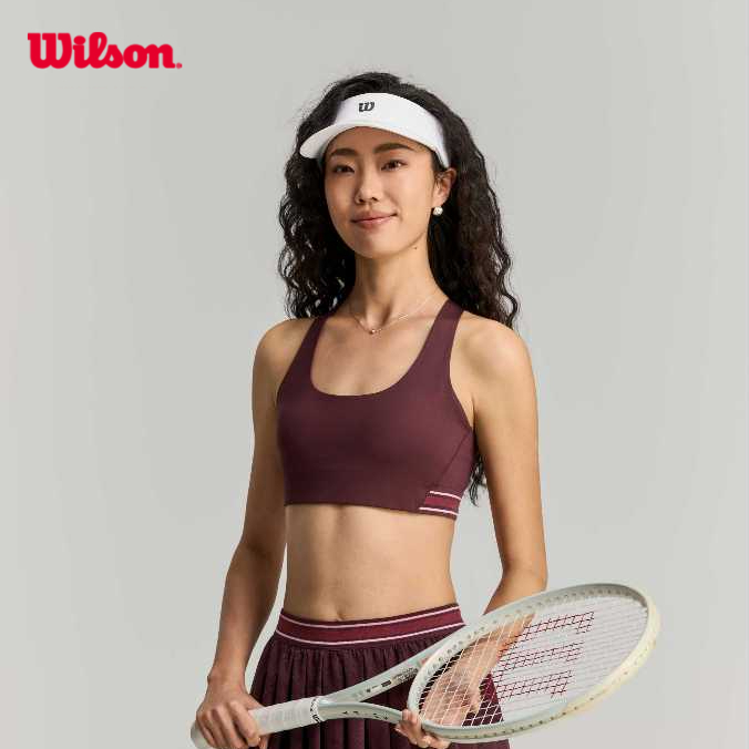 Wilson Women Advantage Racerback Bra Removable Pads Quick-Dry Port Royale/Sandrift WE00018