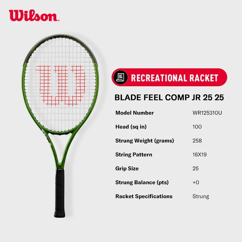 Wilson Blade Feel Comp Junior 23 / 25 Junior Tennis Racket (Pre-Strung)