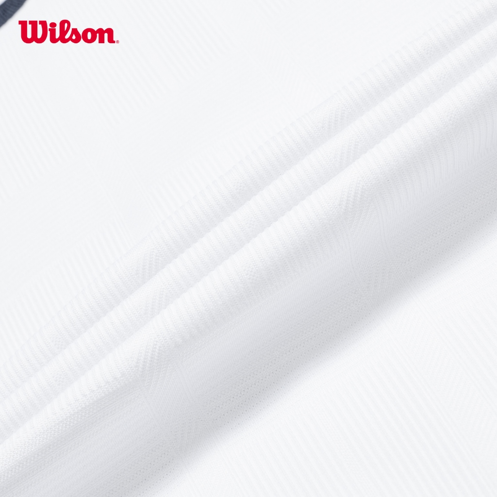 Wilson Men Courtstar Jacquard Tennis Jacket Brushed Inner Stand Collar Zip Windproof WN00114
