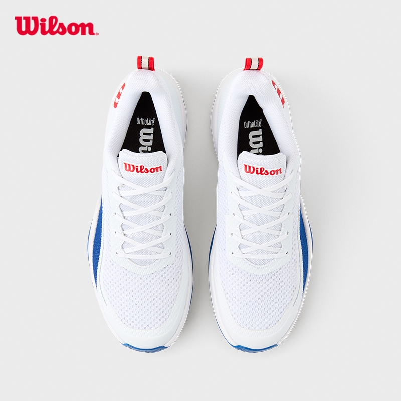 WILSON RUSH PRO LITE Men's Tennis Shoe (White/Deja Blue/Wilson Red