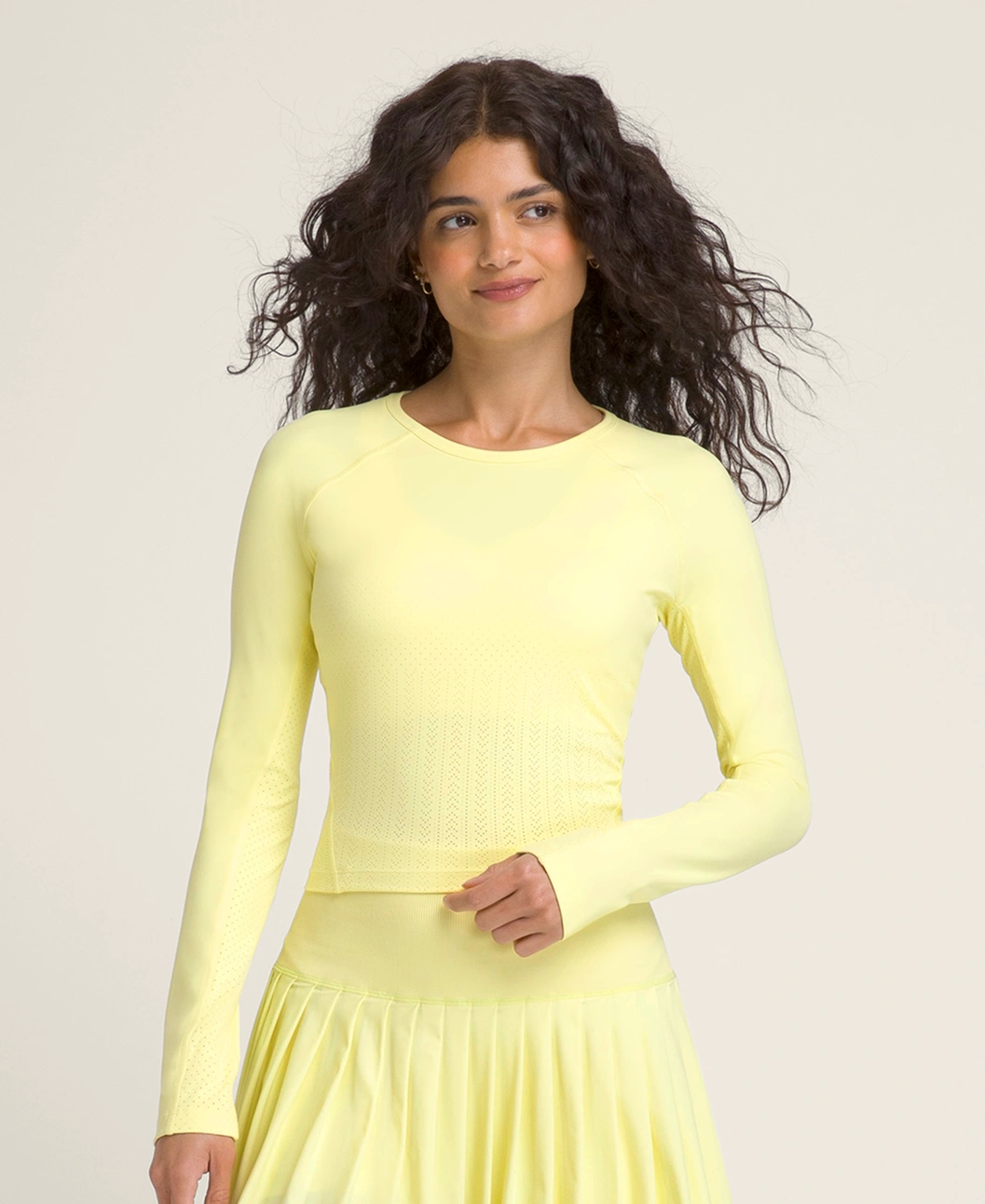 Laser Lace Long Sleeve in Lemonade