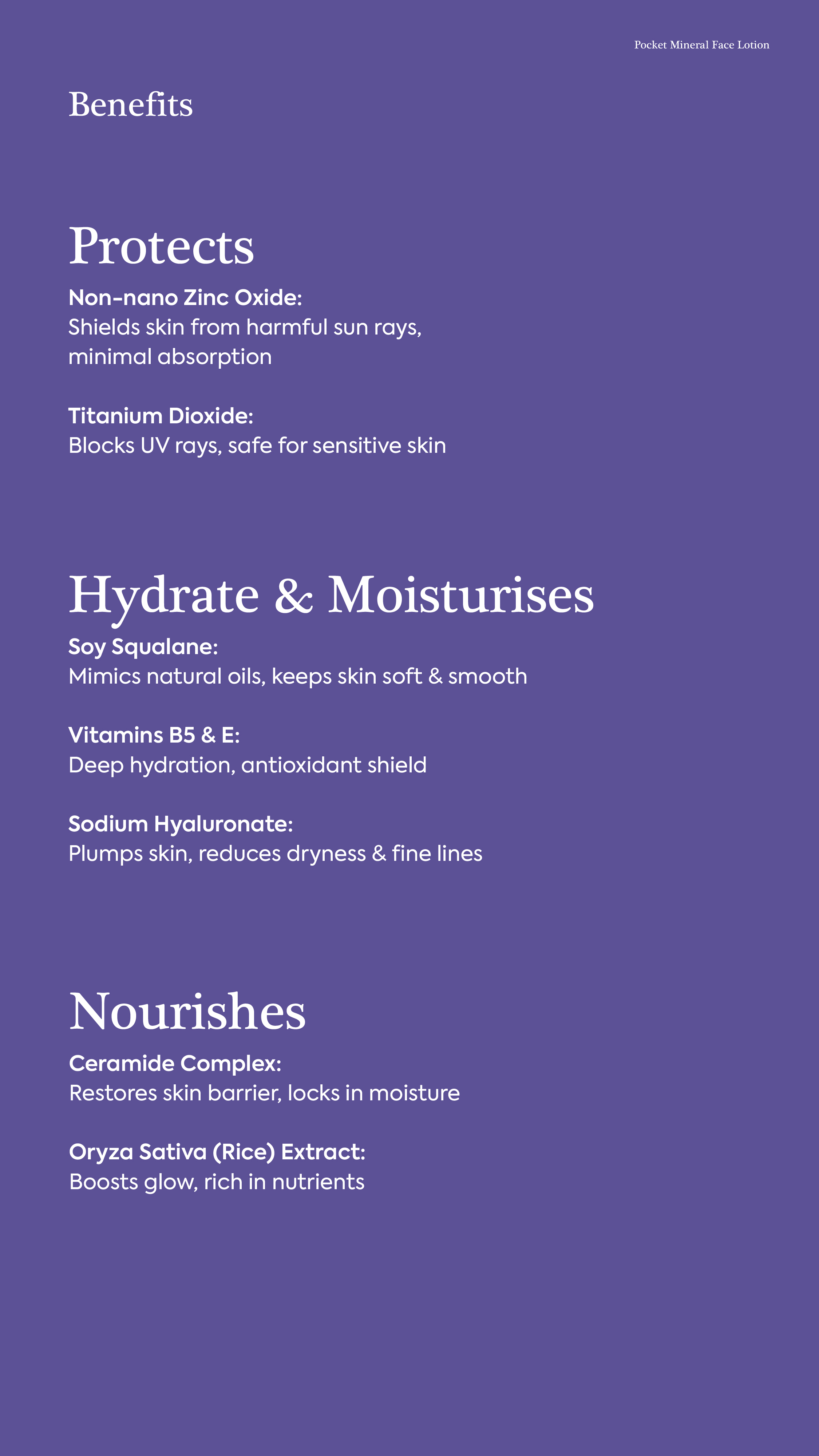 Pocket Mineral Face Lotion