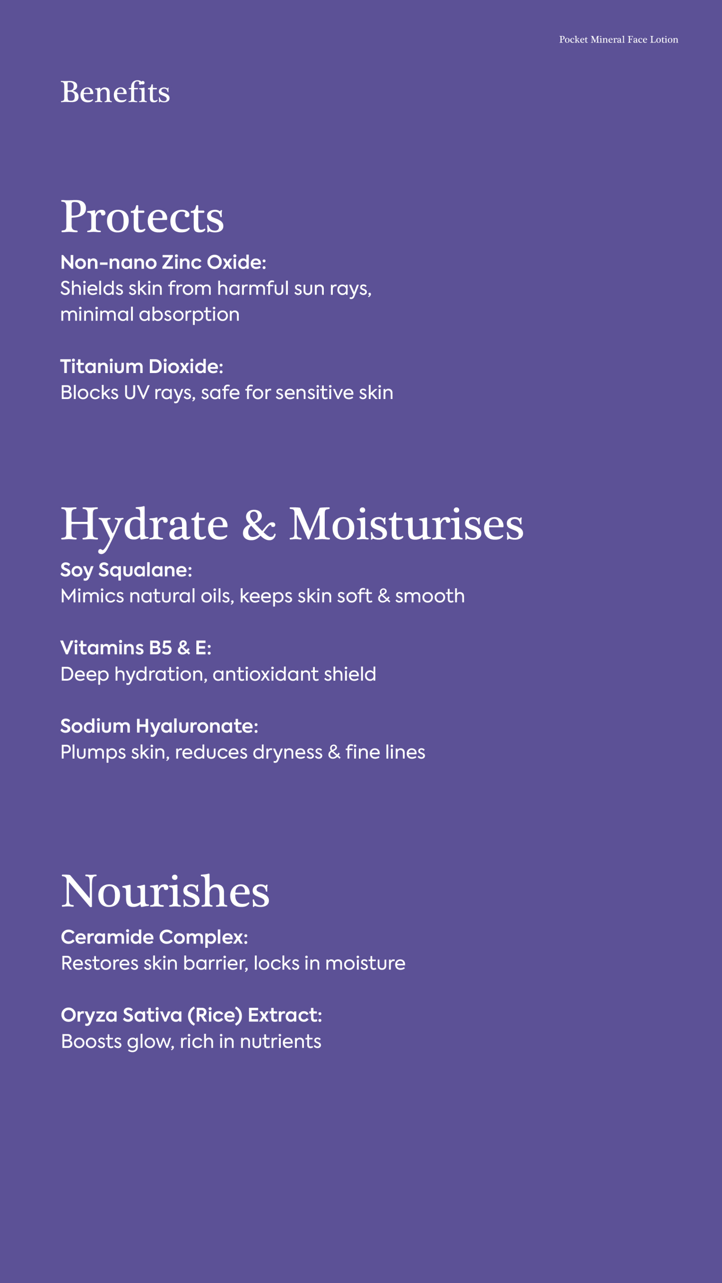Pocket Mineral Face Lotion