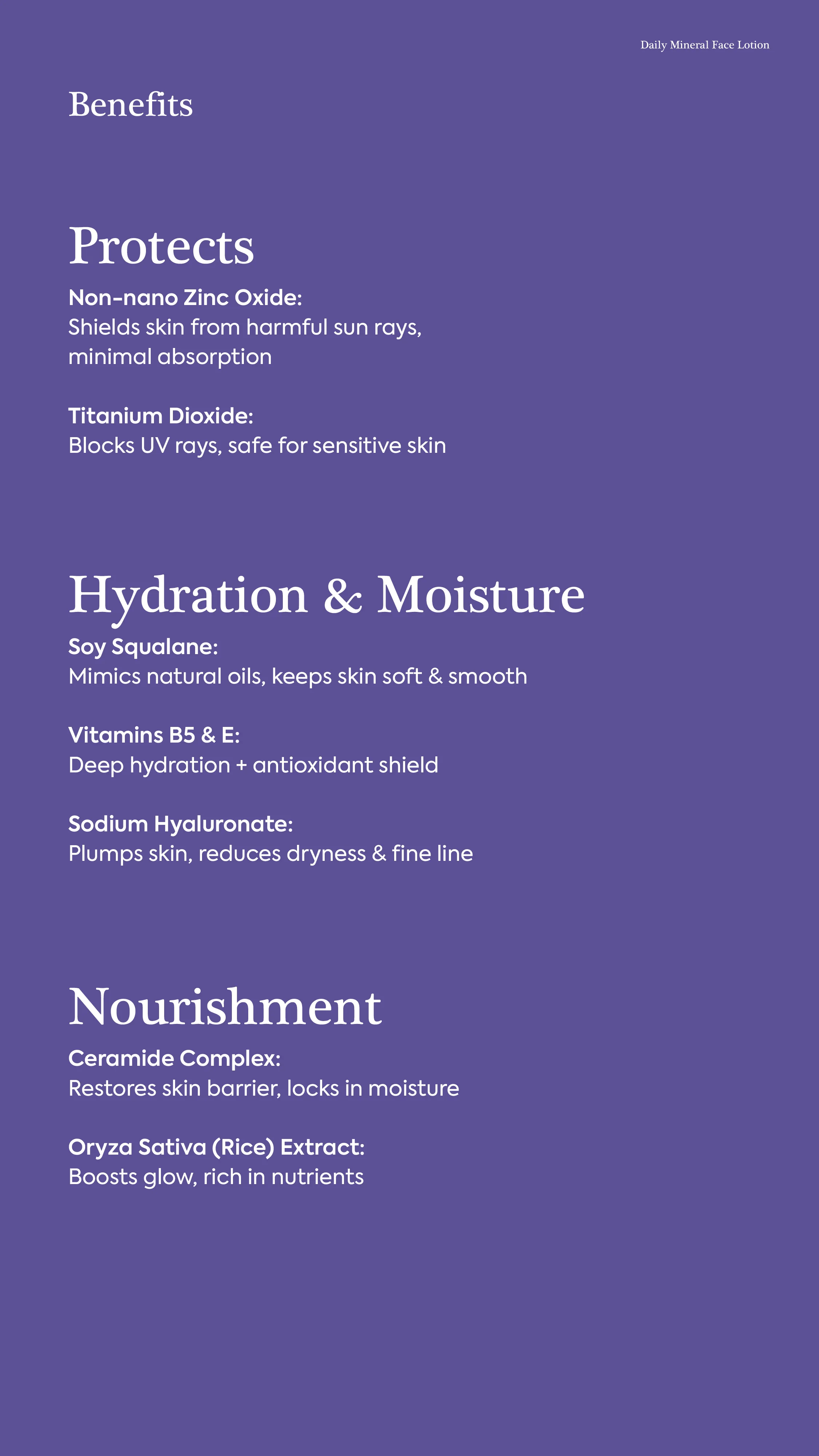 Lulabeam Daily Mineral Face Lotion benefits