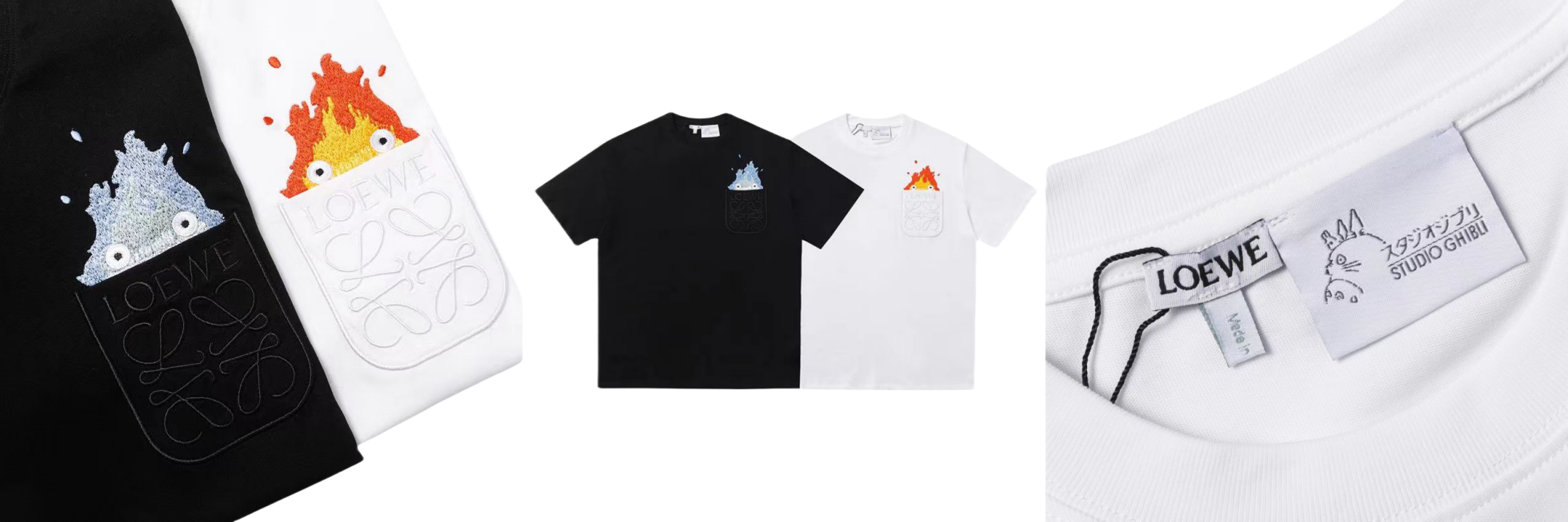 loewe ロエベ ハルズ ムービング キャッスル カルシファー ポケット Tシャツ 半袖