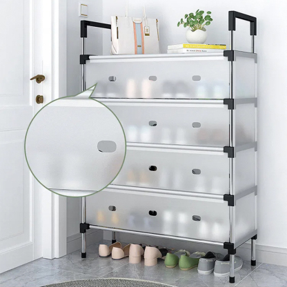 省空間多層防塵鞋架