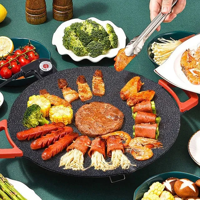 韓式無煙圓電烤盤