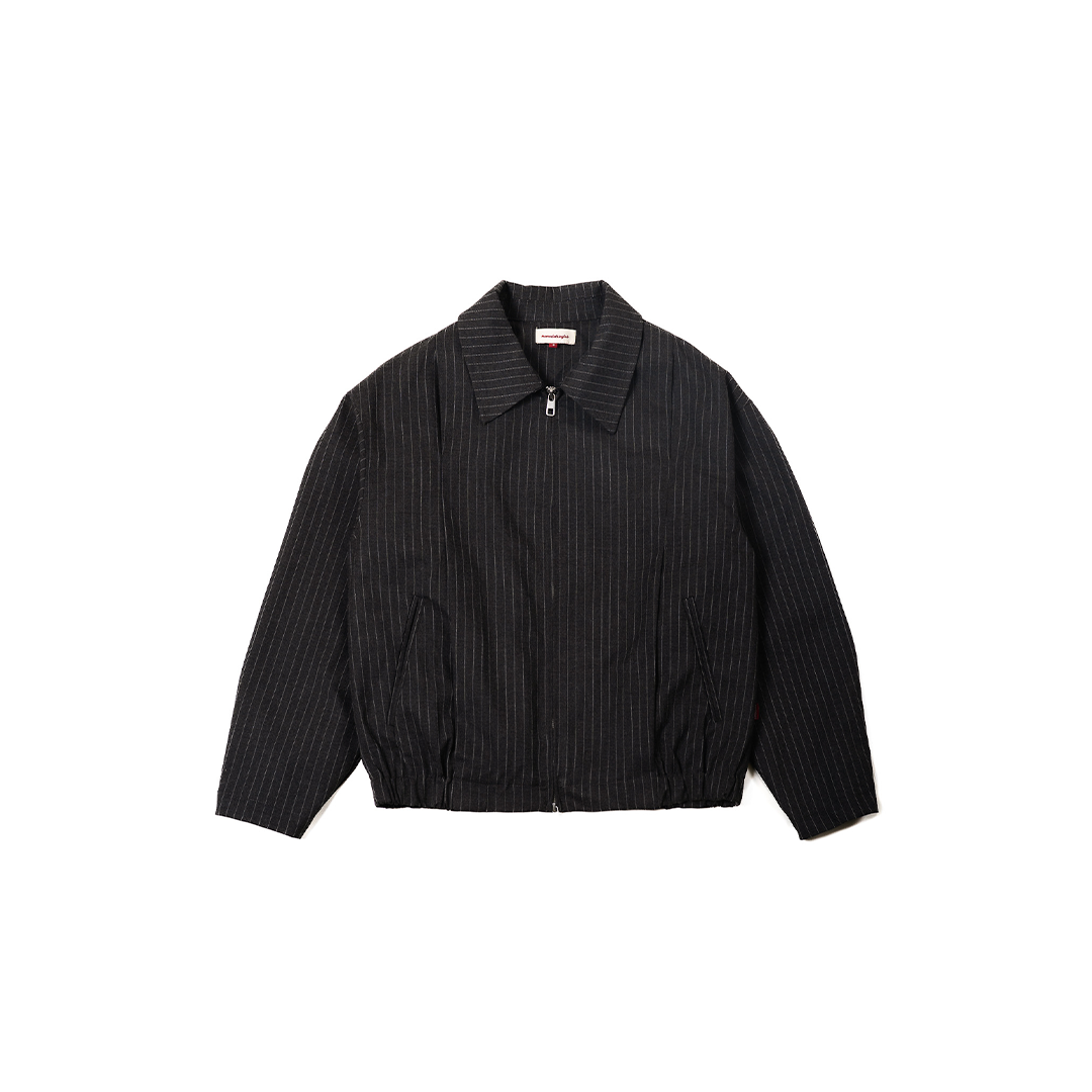 MOMO Striped Harrington Jacket 