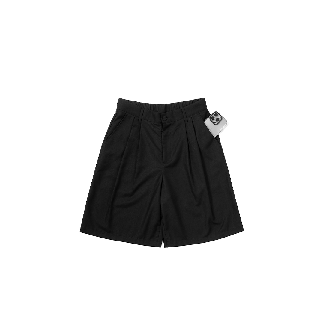 MOMO Pleated Suit Short Black